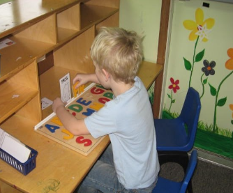 Preschool Time at Desk